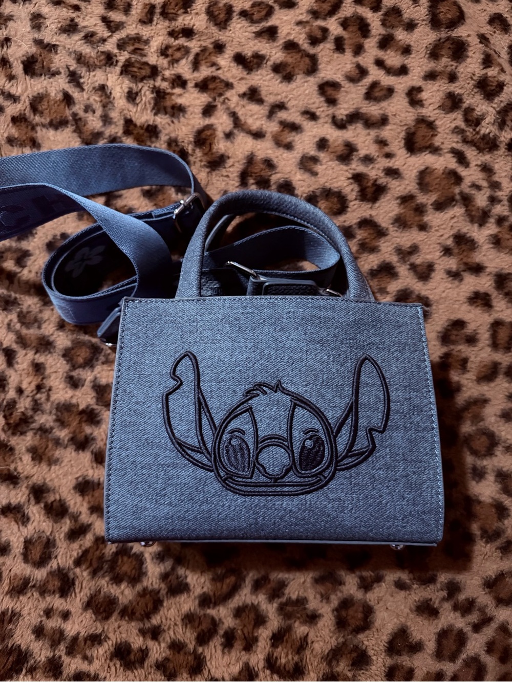 Loungefly Pink & Blue Stitch Lined Crossbody